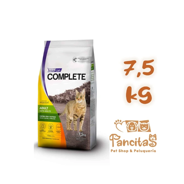 VITAL CAN COMPLETE  CAT ADULT CONTROL DE PESO 7,5KG