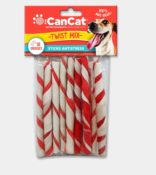 CANCAT PALITOS CUERO CON TIRA DE CARNE PACK X10