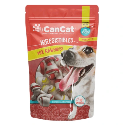 CANCAT HUESOS CON TIRITA MIX PACK X10