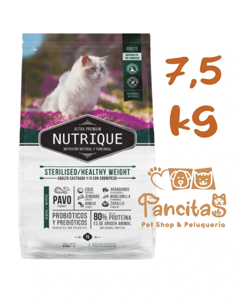 NUTRIQUE CAT AD STERILISED H. WEIGHT X 7,5KG