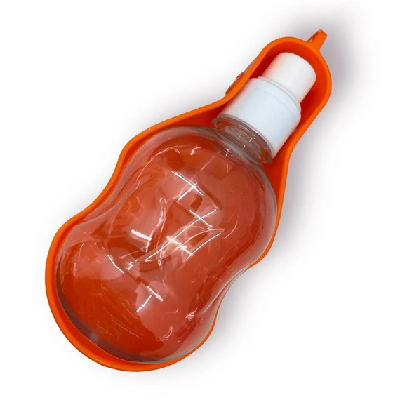 BEBEDERO BOTELLA PORTATIL REDONDA NARANJA 300 ML