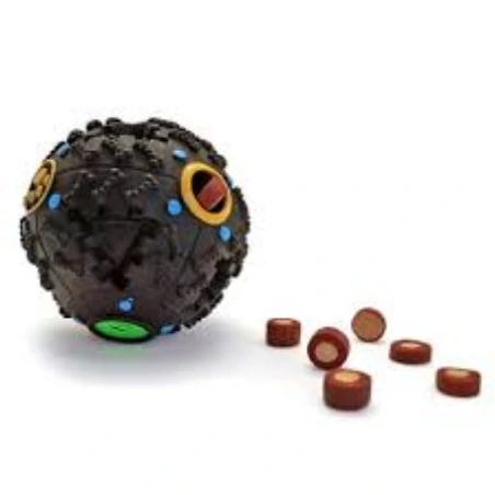 PELOTA INTERACTIVA DOSIFICADORA ALIMENTO CON RUIDO 7CM