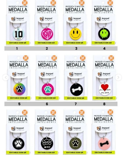 MEDALLA INTELIGENTE CON QR CHICA 20MM