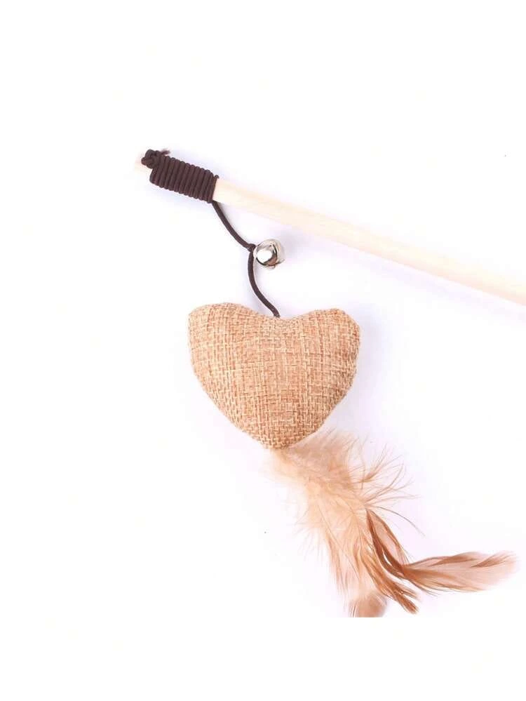 [24059] VARITA DE GATO CORAZON SISAL CON PLUMA