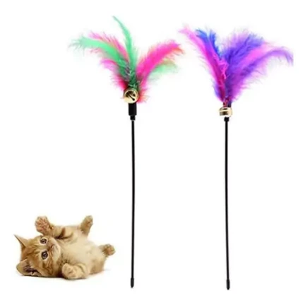 VARITA DE GATO PLUMAS Y CASCABEL