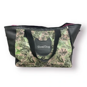 DONIDOG BOLSO TRANSPORTADOR FLORA TROPICAL VERDE Y NEGRO