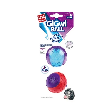 [6410] GIGWI BALL SQUEAK  PACK X2