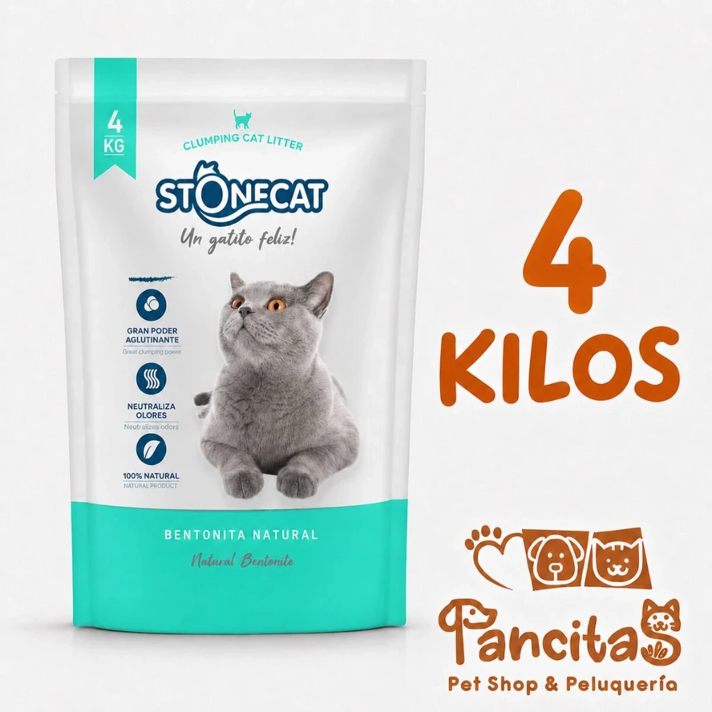 PIEDRITAS BENTONITA AGLUTINANTES STONE CAT 4KG PROMO