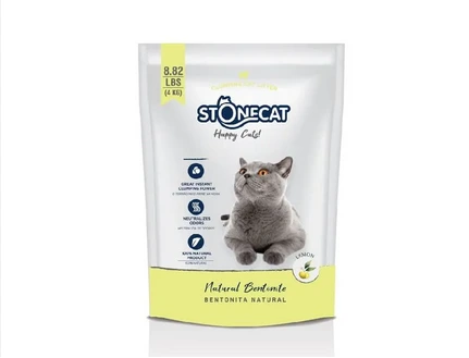 PIEDRITAS BENTONITA AGLUTINANTES STONE CAT LIMON 4KG PROMO