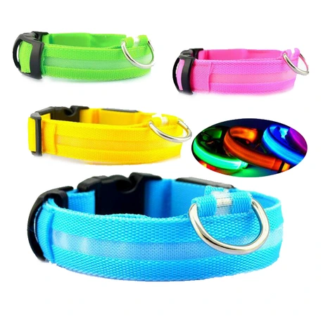 COLLAR AJUSTABLE LUZ LED TODOS LOS TALLES