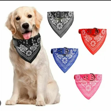 [25250] COLLAR CON BANDANA SIMIL CUERO GRANDE 52CM