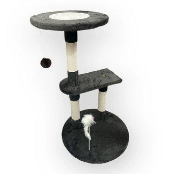 [25011] RASCADOR 3 NIVELES CON PELOTA Y RATA RESORTE 65x40CM