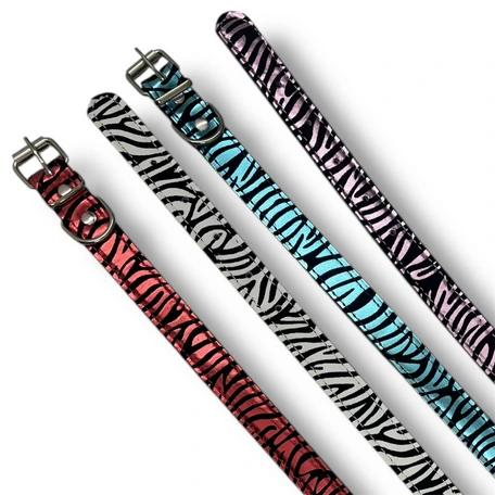 COLLAR METALIZADO ANIMAL PRINT CEBRA