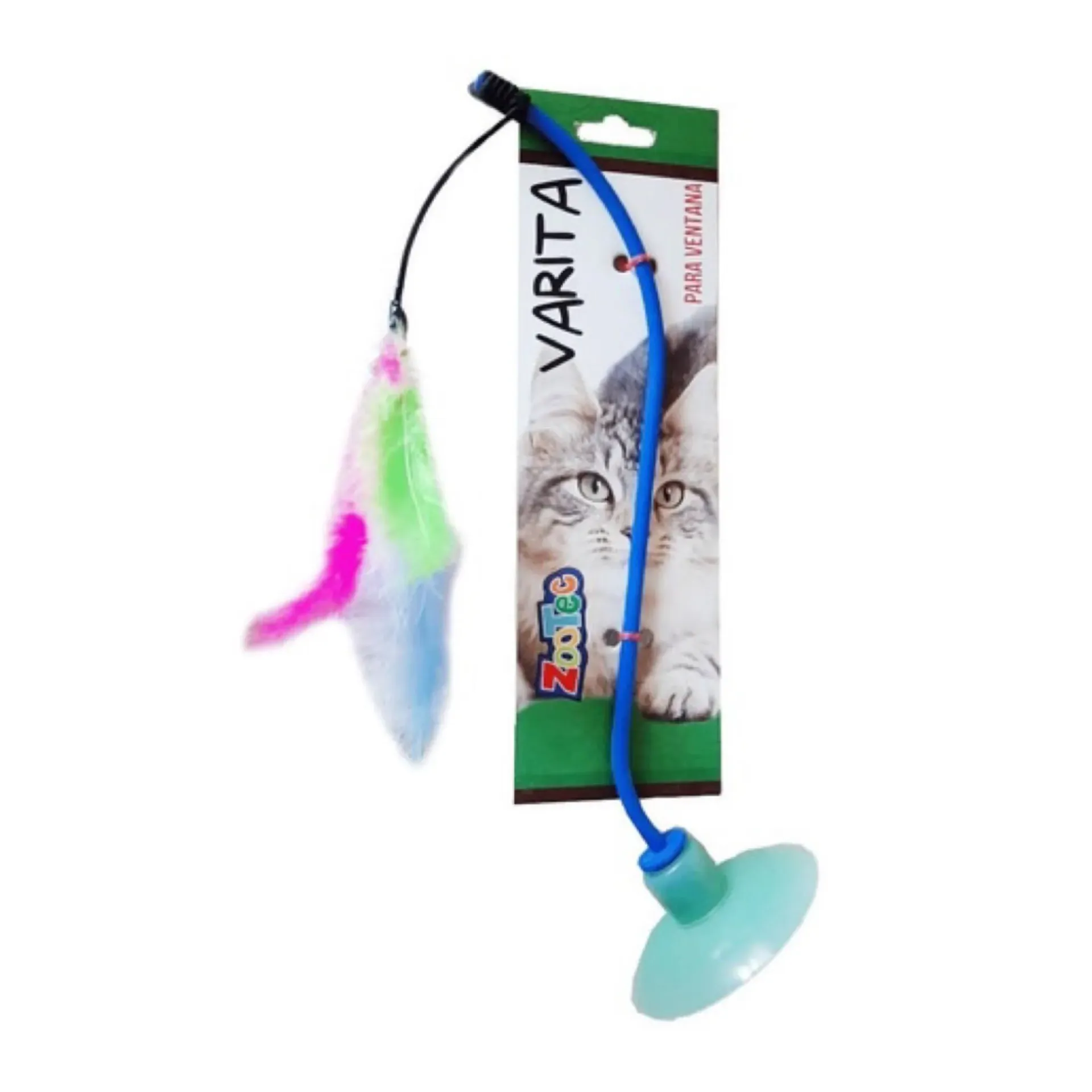 ZOOTEC VARITA C/ SOPAPA DE GATO CON PLUMA